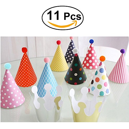 Geburtstag Hüte Kronen Set für Geburtstag Festival Party - 11 PCS