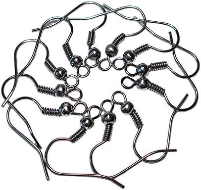 50 Hook Fish Hook Earrings Ear-Clips Earring Hooks Platinum Geralin Gioielli