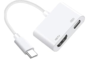 VONXITE Adaptador USB C a HDMI, Adaptador HDMI 4K con PD 100W, Sincronización de Audio, 4K HD Video Adaptador AV Digital USB-C para i-Phone 15/16, iPad, Adaptador hdmi a USB c Compatible con MacBook Pro/Air