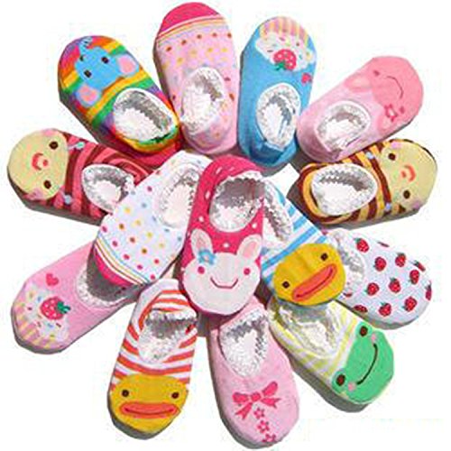 Viskey Pack of 10 Baby Girls Infant Ballet Ballerina Socks packs Anti Slip£¬short