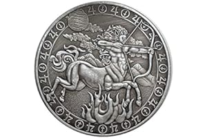 NLR FUN NLR 12 constelación de Monedas conmemorativas Aries/Tauro/Géminis/Cáncer/Leo/Virgo/Libra/escorpión/Sagitario/Capricornio/Acuario/Piscis Recuerdo Artes Colección-1 PC (Sagitario)