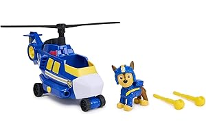 Paw Patrol: Air Rescue Chase Action Figure & Hero Helicopter Toy with Projectile Launcher & 2 Projectiles, Kids’ Toys for Boys & Girls Aged 3+