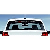 beihaasnatuerlich® Aufkleber BEI Stau RETTUNGSGASSE BILDEN, 65 cm x 3 cm, Heckscheibenaufkleber, Feuerwehr, THW, Polizei, DRK