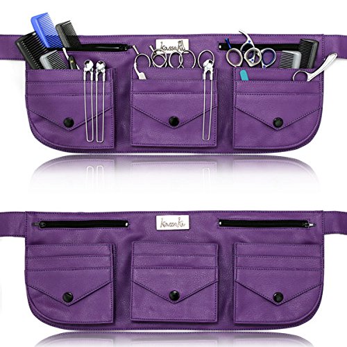 Hairdressing Equipment Scissor Toolbelt Pouch Tool Bag (Purple)