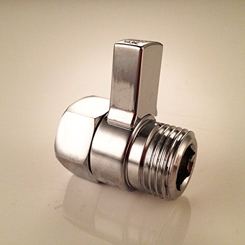 KES k1140b2 Dusch-Absperrventil, massives Messing, langer Schalter, Chrom - 2