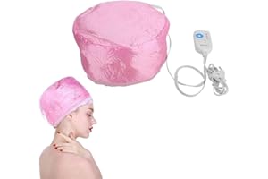 ZYYINI Czapka parowa do włosów, parownica do włosów, 9 poziomów Regulowana temperatura Elektryczna para termiczna SPA DIY Beauty Głęboko odżywia pielęgnacja włosów Nakrycia głowy Popraw zniszczone włosy