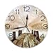 Produktbild Hectwya JTny-Art Ocean Fall Wooden Bridge Seasons Lake Nature Clock Number Wanduhr Decor Silent Non Ticking Wanduhrs Decorative Battery Operated