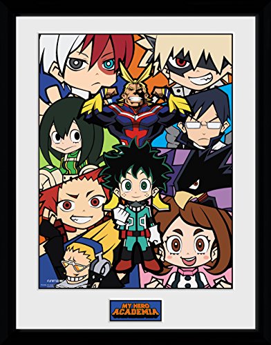 GB eye LTD, My Hero Academia, Chibi Compilation, Framed Print 30x40cm, Wood, Various,