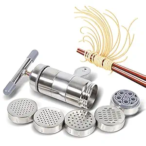 Manual Pasta Maker, Stainless Steel Noodle Maker, Juice Extracter Fruit Juicer Press Pasta Press Machine With 5 Models