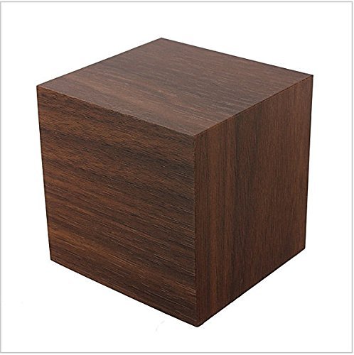 zantec digitalled lumière Réveil Square Cube Mini Marron Bois Rouge Réveil Lumière LED Avec écran Temps et la température & Sound Control