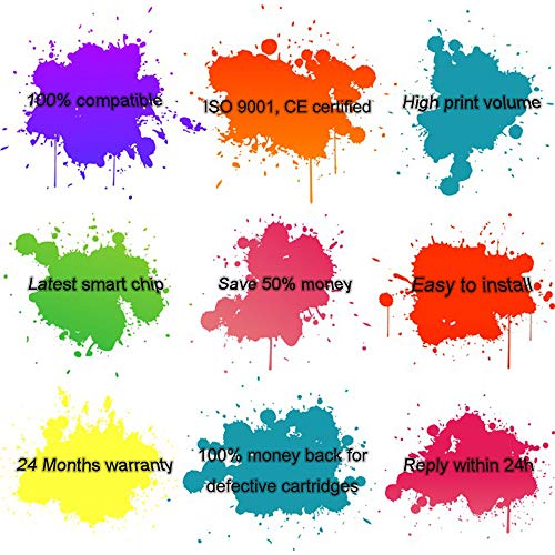 IKONG Compatible Epson T1281 T1282 T1283 T1284 Cartuchos de Tinta  Trabajar con Epson Stylus SX420W SX235W SX125 SX230 SX130 Office BX305FW Office BX305F SX445W SX440W SX430W SX425W S22 Impresora- 18 Pack de 9 Negro 3 Cian 3 Magenta 3 Amarillo