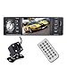 Produktbild bedee Bluetooth Autoradio mit Freisprecheinrichtung, 4.1 Zoll HD Auto MP5 Player Single Din Universal Auto Radio + Rückfahrkamera für Reversing Unterstützung USB/AUX/SD und iOS Android Controll
