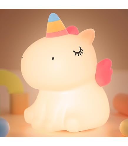 Unicorno Bambini, 16 Colori 5 Dimmerabile Luce Notturna Bambini