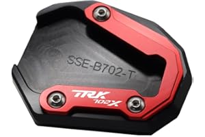 GENERICO RAIMTO Per TRK702X TRK702 2022 TRK 702X TRK 702 2023 2024 Motorcycle Kickstand Piede Lato Stand Estensione Pad Piatto di Supporto (Rosso originale)