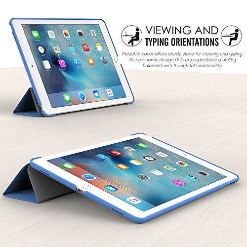MoKo Hülle für iPad Pro 9.7 – Ultra Lightweight Slim PU Leder Tasche Schutzhülle Schale Smart Shell Case mit Auto Schlaf / Wach Funktion und Standfunktion für Apple iPad Pro 9.7 Zoll Tablet, Blau - 4
