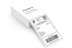 MUNBYN Lot de 220 Etiquette Thermique d'expédition 4XL - 10 x 15 cm, Etiqueteuse Autocollantes Adresse Autocollantes Résistant aux rayures, à l'eau, à la saleté, à la poussière et à la graisse