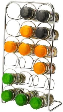 Hahn Pisa 18 Jar Spice Rack, Chrome by Hahn