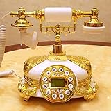 Im europäischen Stil, kreative Telefon Gold und Weiß Antike im Alten Stil Retro Home Office Telefon Festnetz 245 * 160 * 195 mm Handy