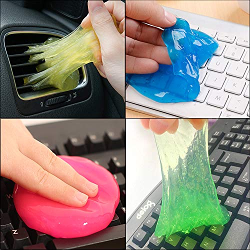 Lot de 6 nettoyants de Clavier en Gel Anti-poussière pour Ordinateur Portable 4 Couleurs