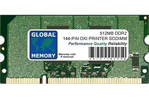 GLOBAL MEMORY 512MB DDR2 SODIMM MEMORY RAM COMPATIBLE WITH OKI MC361 / MC561 & C330 / C530 / C610 / C711 / C831 / C841 SERIES PRINTERS (70061901, 01182908)