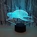 Produktbild 3D Licht Optisch Illusion Lampe Led Schildkröte 7 Farbwech mit Acryl Flat & ABS Base USB-Ladegerät ändern Berühren Spielzeug Beste Weihnachtsgeschenk für Kinder zum Geschenk fürs Wohnzimmer Nachtlicht
