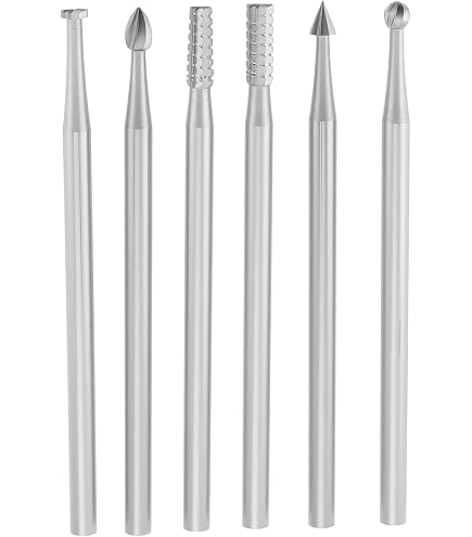 CAMWAY Fräser-Set 10-teilig – Hartmetall-Rotationsfeilen, 6 Mm Schaft, 10 Mm Kopf, Für Gravieren, Polieren, Holz & Metall