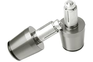 QJY-MOTOR PART-STORE 2pcs Embout De Guidon 22mm 7/8' Moto Poignée de Terminal pour Suzuki SV650 SV 650 SV650A SV650X SV650S Burgman 650 400 AN125 AN200(Titane)