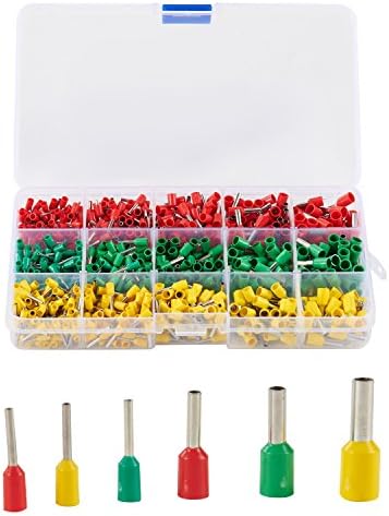 Babimax 990 PCS Ferrules kit , Wire Ferrules Crimp Connector, Insulated Cord Pin End Terminal AWG 22-10 Kit ,Great Assortment Ferrules Kit With Case