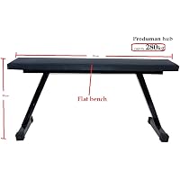 Produman hub Flat Weight Bench- 280 kg Capacity Utility Exercise Bench for Weight Strength Training, Sit Up Abs Fitness Bench for Full Body Workout of Home Gym