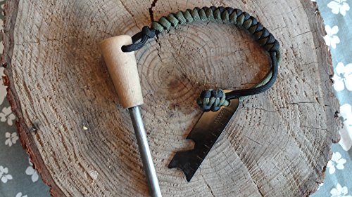 Nordlandt Feuerstahl – Profi Outdoor Anzünder aus Auermetall – Feuer starter – Outdoor Feuerzeug mit Survivalband und Flaschenöffner – Multitool – Gratis Schutztasche - 2