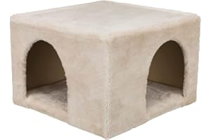 TRIXIE Cave di Peluche per Conigli/porcellini d'India, 36 x 25 x 36 cm, Beige, 3230 g