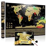🚀MAPA Y ACCESORIOS - Recibirás 1 lujoso mapamundi para rascar + 1 mapa decorativo de España + 1 tubo de regalo + 1 lupa + 1 herramienta de rascado + 2 conjuntos de pegatinas para escribir el nombre del afortunado destinatario del regalo.