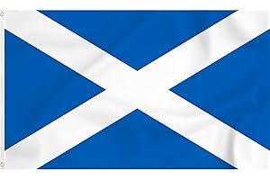 Storm&Lighthouse Scotland Flag Scottish Flags 5ft x 3ft with Eyelets St Andrews Cross Flag