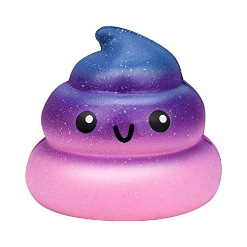 Preisvergleich Produktbild Galaxy Spaß Verrückt Poo Duftender Squishy Langsames Aufstehen Squeeze Spielzeug Jumbo Sammlung Gesicht Squeeze Spielzeug Squishy FORH Toy Langsam Rising Dekompressions-Spielzeug Anti-Stress Druck Relief Stress Spielzeug Geschenke Dekompressionsspielzeug Simulation Anhänger Lustige Gadgets Phone Strap coole spielzeuge (Galaxy, 7x7x6cm)