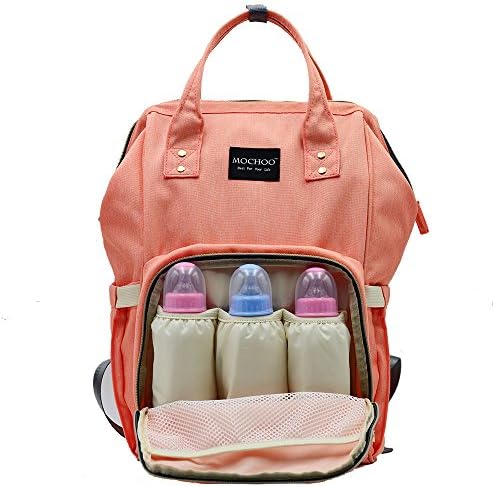 Diaper Bag Nappy Backpack Mummy Backpack Waterproof Multi-Function Mommy Bag for Baby Care Large Capacity Stylish and Durable Perfect for Travel Work or Outing with a Changing Pad (Pink)