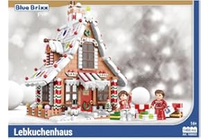 BlueBrixx Pro Lebkuchenhaus – Klemmbaustein-Set bestehend aus 1455 Bauelementen – Artikel-Nr. 108003 – Kompatibel mit Klemmbausteinen Anderer Hersteller