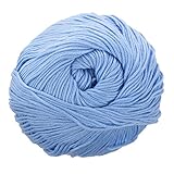 Tipo: Lana y Hilo SODIAL(R) 50g Tencel Hilo de algodon de bambu para bebe (Azul claro)