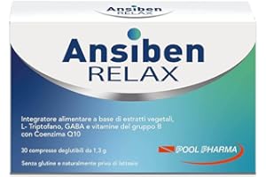 POOL PHARMA SRL Ansiben Relax 30 Compresse Aiuta a Recuperare il Buon Umore e il Benessere Mentale.