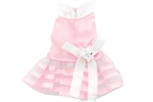 SMALLLEE_LUCKY_STORE Smalllee _ Lucky _ store Costume da principessa con tutù satinato a righe, per il vostro cane o gatto, taglia XS S M L XL