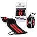 Produktbild Handgelenkbandage Sport-elastische hohe Widerstandsfähigkeit 18 (45 cm), Heavy Duty Wrist Wraps | Crossfit | Jiu Jitsu | Weightlifting | Powerlifting | Kettlebells | Gewichtheben - Ständer und perfekter Schutz für Puppen. Mit Kostenlose Tragetasche (Schwarz / Rot)