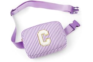 SEFORICO Initial Crossbody Bags Fanny Packs Belt Bag - Waist Pack for Women Friends Sister, Personalized Purse Birthday Gifts for Teen Girl