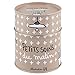 Produktbild Derrière la Porte - Dose für Wattestäbchen - Boite à Bâtonnets Petits Soins du Matin - Metall - Farbe: Taupe - Ø 8 cm