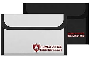 ZQZXD 2 pièces Pochette Ignifuge, Petite Pochette à Monnaie Ignifuge 21 x 13 cm, Portefeuille Ignifuge,Pochette de Protection d'argent Liquide-Pochette sûre imperméable pour Objets de Valeur/Documents/