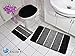 Produktbild BADGARNITUR ORION 3-TEILIG BADMATTE, BAD SET SCHWARZ GRAU HÄNGE WC