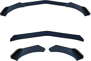 Simoni Racing UB Lip Splitter Black Universale, Labbro Paraurti Auto Anteriore, Splitter Paraurti, Protezione Parauti Auto, ABS Nero