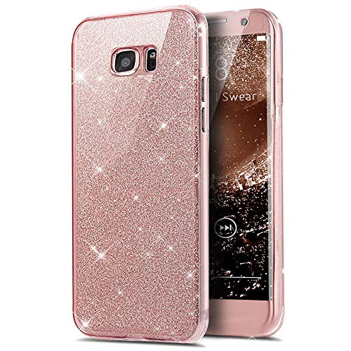 Preisvergleich Produktbild Homikon 360 Grad TPU Silikon Hülle Bling Glänzend Glitzer Strass Schutzhülle KomplettDurchsichtige Handyhülle Fullbody Vorne Hinten Rundum Etui Kompatibel mit Samsung Galaxy Note 3 - Rosa