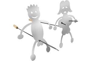 AOHAO Grillspieße Grillgabel Lustige Frauen Männer geformte Edelstahl Hot Dog und Marshmallow Braten Sticks Metall Handwerk Spieß Stick Barbecue Zubehör für Lagerfeuer Lagerfeuer und Grill