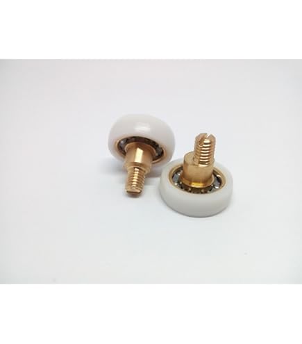 Cuscinetti Box Doccia VR - Kit 2 Pezzi | Diam. 19 Mm | Per Cabine Semicircolari | Materiale Ottone E POM - Foto 3