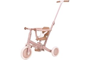 Little Dutch 4-in-1 Dreirad mit Schubstange Laufrad - Fairy Floral rosa