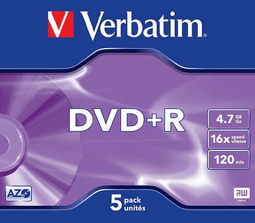 Verbatim DVD+R 16x Speed Scratch Resistant Surface Jewel Case 5er Pack - 2